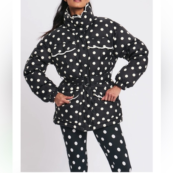 Rachel Antonoff CUPCAKE PUFFER POLKA DOT Size Small 🖤🤍 - Picture 2 of 11